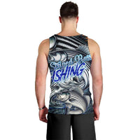 Striped Bass Fishing Men Tank Top Bold Ocean Angler Design - Wonder Print Shop