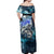 Striped Bass Fishing Off Shoulder Maxi Dress Bold Ocean Angler Design - Wonder Print Shop