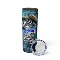Striped Bass Fishing Skinny Tumbler Bold Ocean Angler Design - Wonder Print Shop