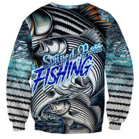 Striped Bass Fishing Sweatshirt Bold Ocean Angler Design - Wonder Print Shop