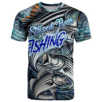 Striped Bass Fishing T Shirt Bold Ocean Angler Design - Wonder Print Shop