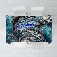 Striped Bass Fishing Tablecloth Bold Ocean Angler Design - Wonder Print Shop