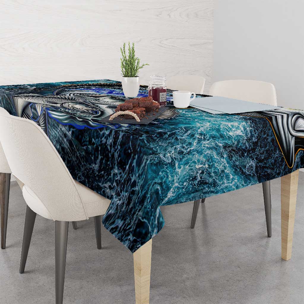 Striped Bass Fishing Tablecloth Bold Ocean Angler Design - Wonder Print Shop