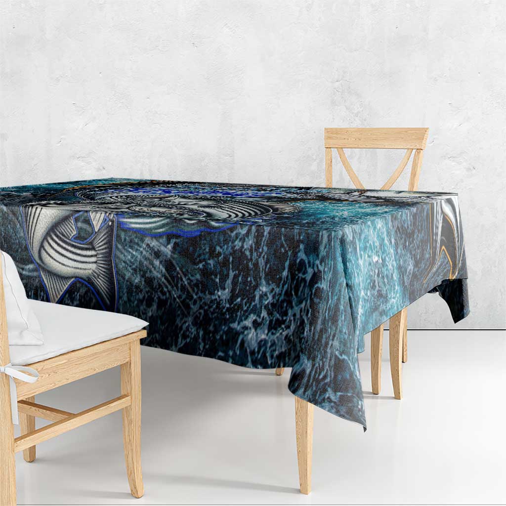 Striped Bass Fishing Tablecloth Bold Ocean Angler Design - Wonder Print Shop