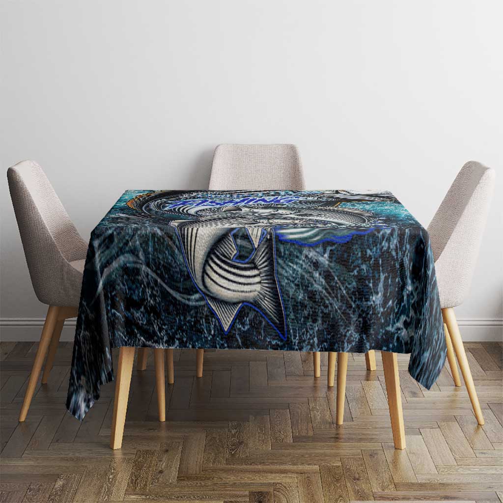Striped Bass Fishing Tablecloth Bold Ocean Angler Design - Wonder Print Shop