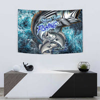 Striped Bass Fishing Tapestry Bold Ocean Angler Design - Wonder Print Shop