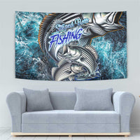 Striped Bass Fishing Tapestry Bold Ocean Angler Design - Wonder Print Shop