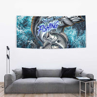 Striped Bass Fishing Tapestry Bold Ocean Angler Design - Wonder Print Shop
