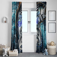 Striped Bass Fishing Window Curtain Bold Ocean Angler Design - Wonder Print Shop