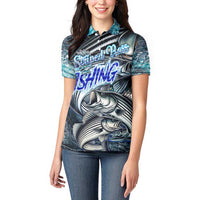 Striped Bass Fishing Women Polo Shirt Bold Ocean Angler Design - Wonder Print Shop