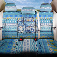 Merry Chrismukkah Back Car Seat Cover Jewish Christmas Gnomes and Menorahs - Wonder Print Shop