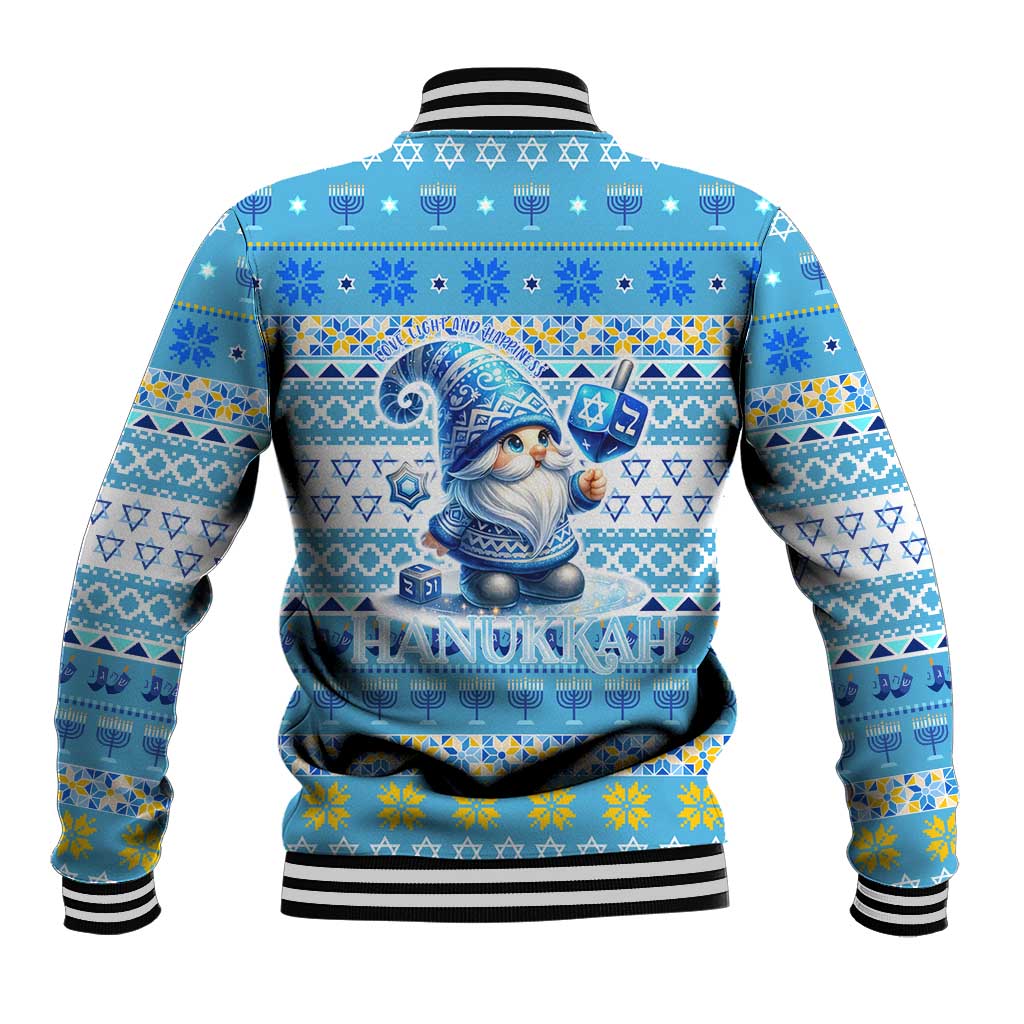 Merry Chrismukkah Baseball Jacket Jewish Christmas Gnomes and Menorahs - Wonder Print Shop