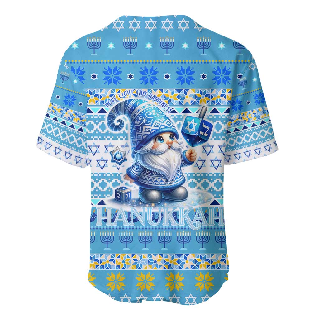 Merry Chrismukkah Baseball Jersey Jewish Christmas Gnomes and Menorahs - Wonder Print Shop