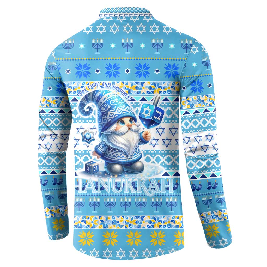 Merry Chrismukkah Button Sweatshirt Jewish Christmas Gnomes and Menorahs - Wonder Print Shop