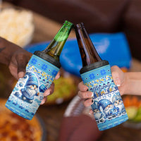 Merry Chrismukkah 4 in 1 Can Cooler Tumbler Jewish Christmas Gnomes and Menorahs - Wonder Print Shop