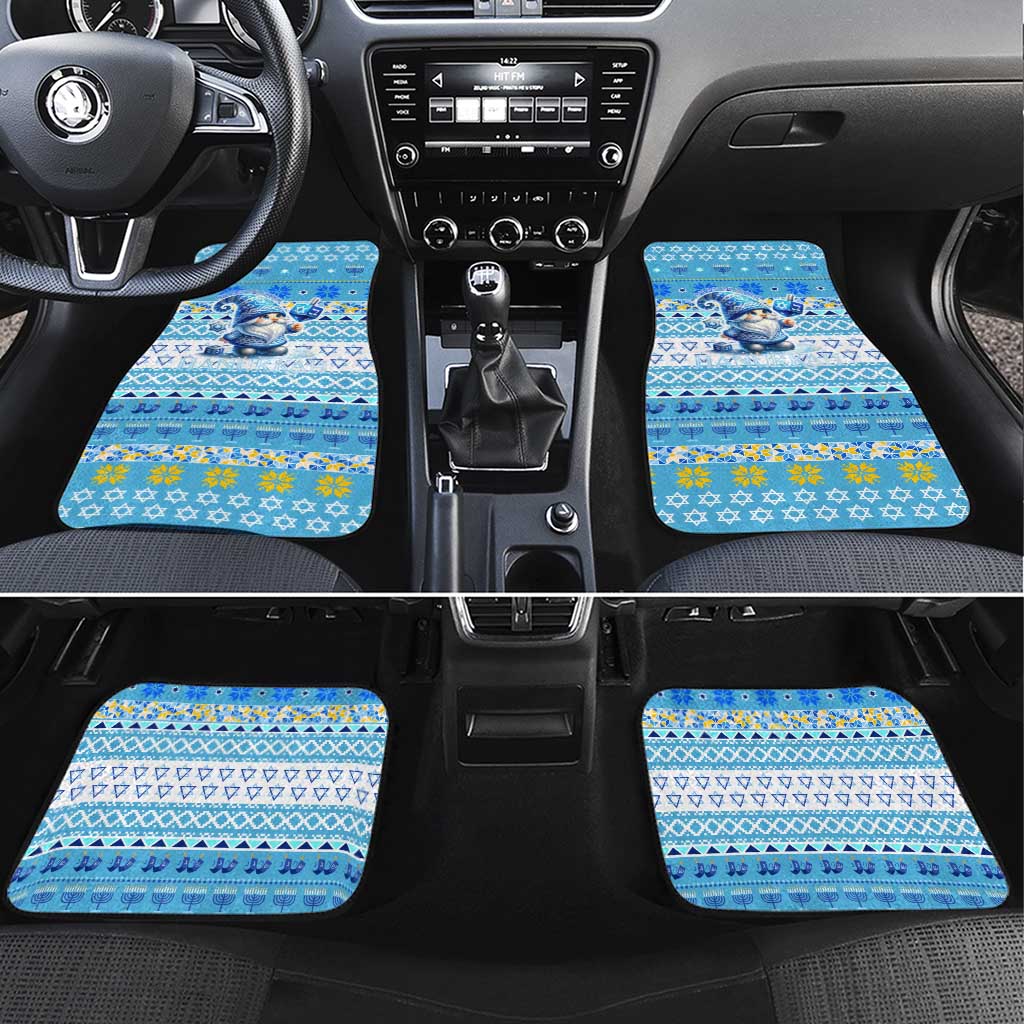 Merry Chrismukkah Car Mats Jewish Christmas Gnomes and Menorahs - Wonder Print Shop