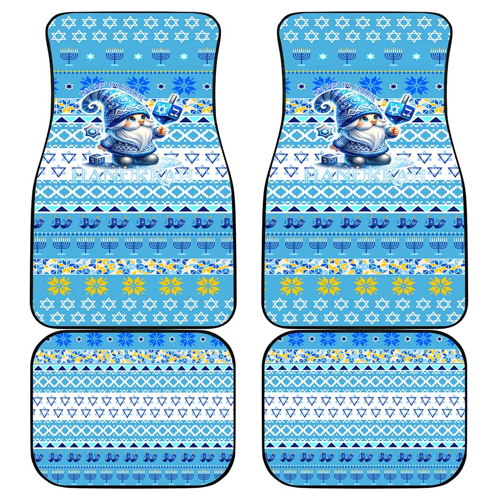 Merry Chrismukkah Car Mats Jewish Christmas Gnomes and Menorahs - Wonder Print Shop