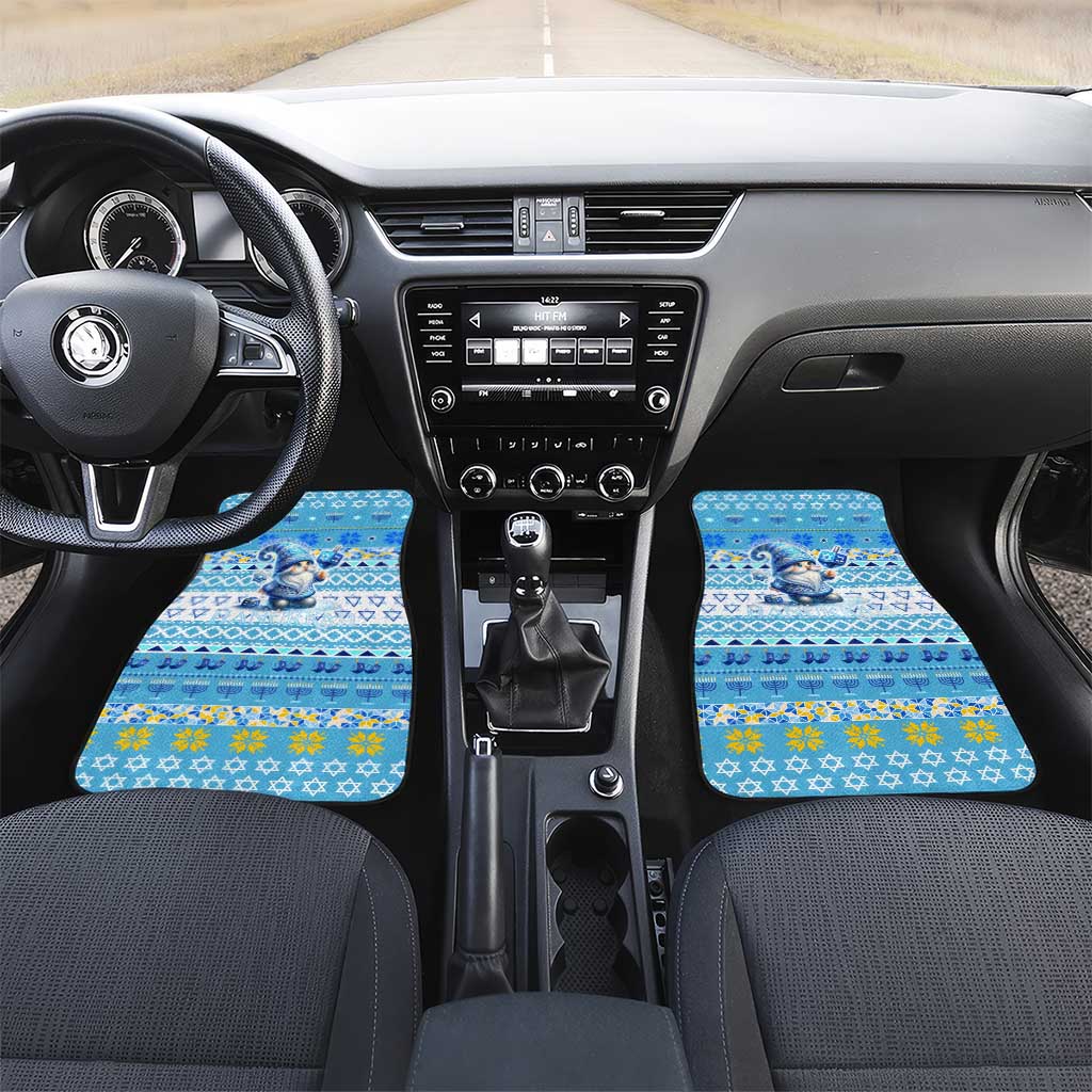 Merry Chrismukkah Car Mats Jewish Christmas Gnomes and Menorahs - Wonder Print Shop