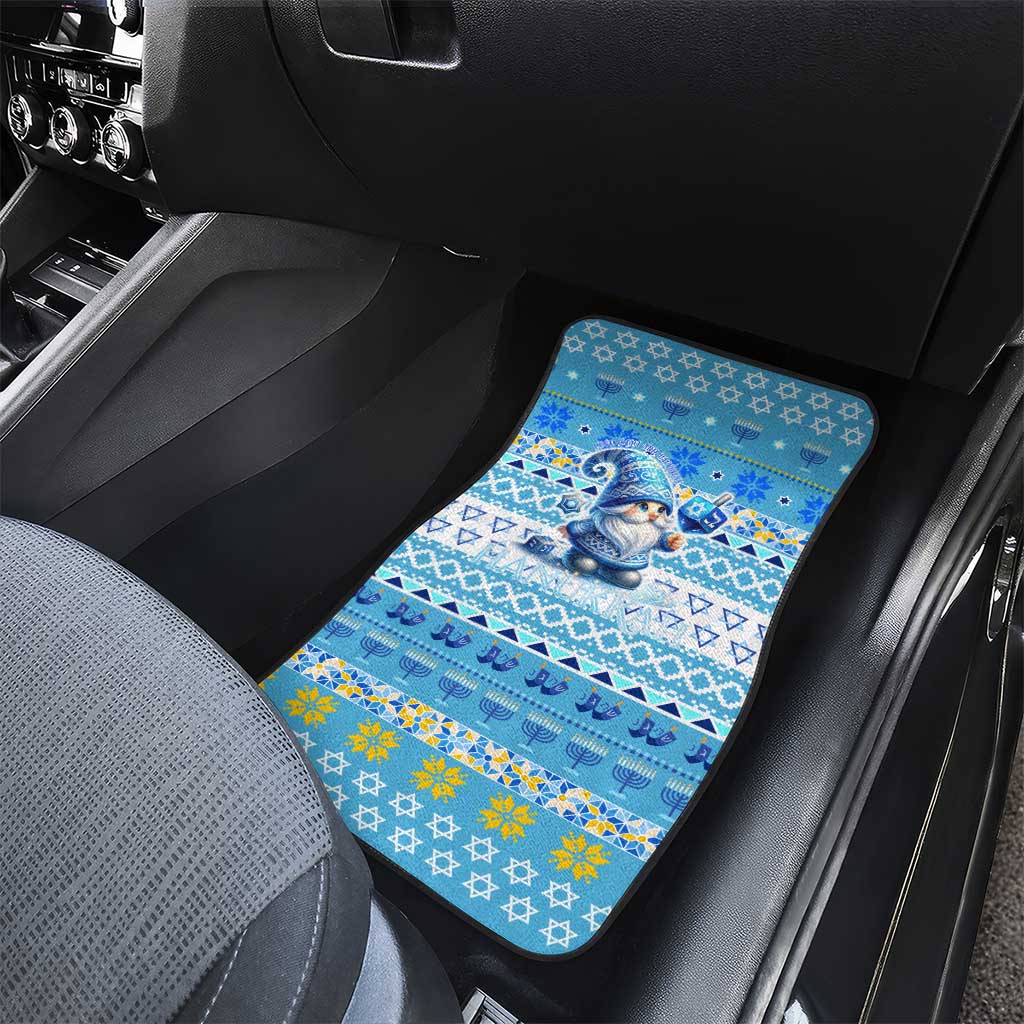Merry Chrismukkah Car Mats Jewish Christmas Gnomes and Menorahs - Wonder Print Shop