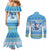 Merry Chrismukkah Couples Matching Mermaid Dress and Long Sleeve Button Shirt Jewish Christmas Gnomes and Menorahs - Wonder Print Shop