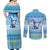 Merry Chrismukkah Couples Matching Off Shoulder Maxi Dress and Long Sleeve Button Shirt Jewish Christmas Gnomes and Menorahs - Wonder Print Shop