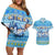 Merry Chrismukkah Couples Matching Off Shoulder Short Dress and Hawaiian Shirt Jewish Christmas Gnomes and Menorahs - Wonder Print Shop