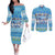 Merry Chrismukkah Couples Matching Off The Shoulder Long Sleeve Dress and Long Sleeve Button Shirt Jewish Christmas Gnomes and Menorahs - Wonder Print Shop
