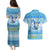 Merry Chrismukkah Couples Matching Puletasi and Hawaiian Shirt Jewish Christmas Gnomes and Menorahs - Wonder Print Shop