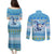 Merry Chrismukkah Couples Matching Puletasi and Long Sleeve Button Shirt Jewish Christmas Gnomes and Menorahs - Wonder Print Shop