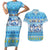 Merry Chrismukkah Couples Matching Short Sleeve Bodycon Dress and Hawaiian Shirt Jewish Christmas Gnomes and Menorahs - Wonder Print Shop