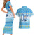 Merry Chrismukkah Couples Matching Short Sleeve Bodycon Dress and Hawaiian Shirt Jewish Christmas Gnomes and Menorahs - Wonder Print Shop
