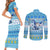Merry Chrismukkah Couples Matching Short Sleeve Bodycon Dress and Long Sleeve Button Shirt Jewish Christmas Gnomes and Menorahs - Wonder Print Shop