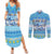 Merry Chrismukkah Couples Matching Summer Maxi Dress and Long Sleeve Button Shirt Jewish Christmas Gnomes and Menorahs - Wonder Print Shop