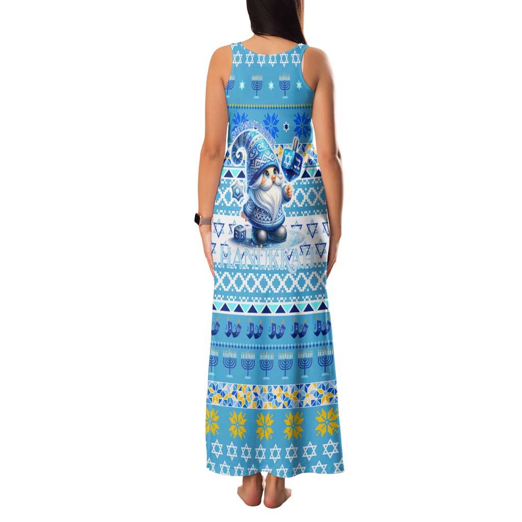 Merry Chrismukkah Family Matching Tank Maxi Dress and Hawaiian Shirt Jewish Christmas Gnomes and Menorahs - Wonder Print Shop