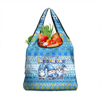 Merry Chrismukkah Grocery Bag Jewish Christmas Gnomes and Menorahs - Wonder Print Shop