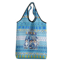 Merry Chrismukkah Grocery Bag Jewish Christmas Gnomes and Menorahs - Wonder Print Shop