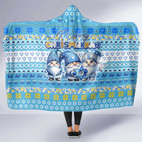 Merry Chrismukkah Hooded Blanket Jewish Christmas Gnomes and Menorahs - Wonder Print Shop