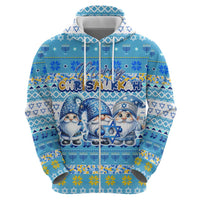 Merry Chrismukkah Hoodie Jewish Christmas Gnomes and Menorahs - Wonder Print Shop