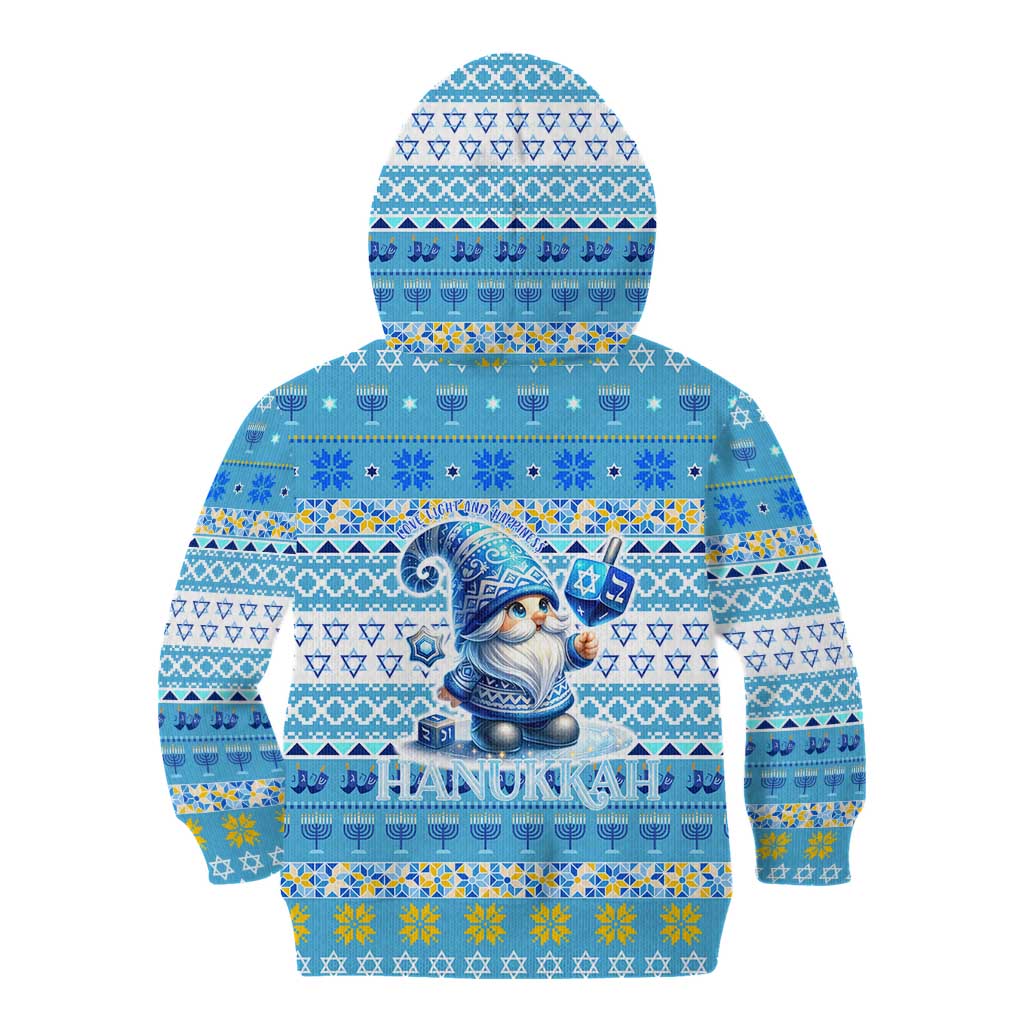 Merry Chrismukkah Kid Hoodie Jewish Christmas Gnomes and Menorahs - Wonder Print Shop