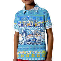 Merry Chrismukkah Kid Polo Shirt Jewish Christmas Gnomes and Menorahs - Wonder Print Shop