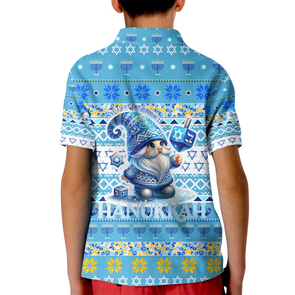 Merry Chrismukkah Kid Polo Shirt Jewish Christmas Gnomes and Menorahs - Wonder Print Shop