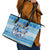 Merry Chrismukkah Leather Tote Bag Jewish Christmas Gnomes and Menorahs - Wonder Print Shop
