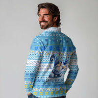 Merry Chrismukkah Long Sleeve Polo Shirt Jewish Christmas Gnomes and Menorahs - Wonder Print Shop