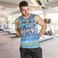 Merry Chrismukkah Men Tank Top Jewish Christmas Gnomes and Menorahs - Wonder Print Shop