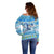 Merry Chrismukkah Off Shoulder Sweater Jewish Christmas Gnomes and Menorahs - Wonder Print Shop