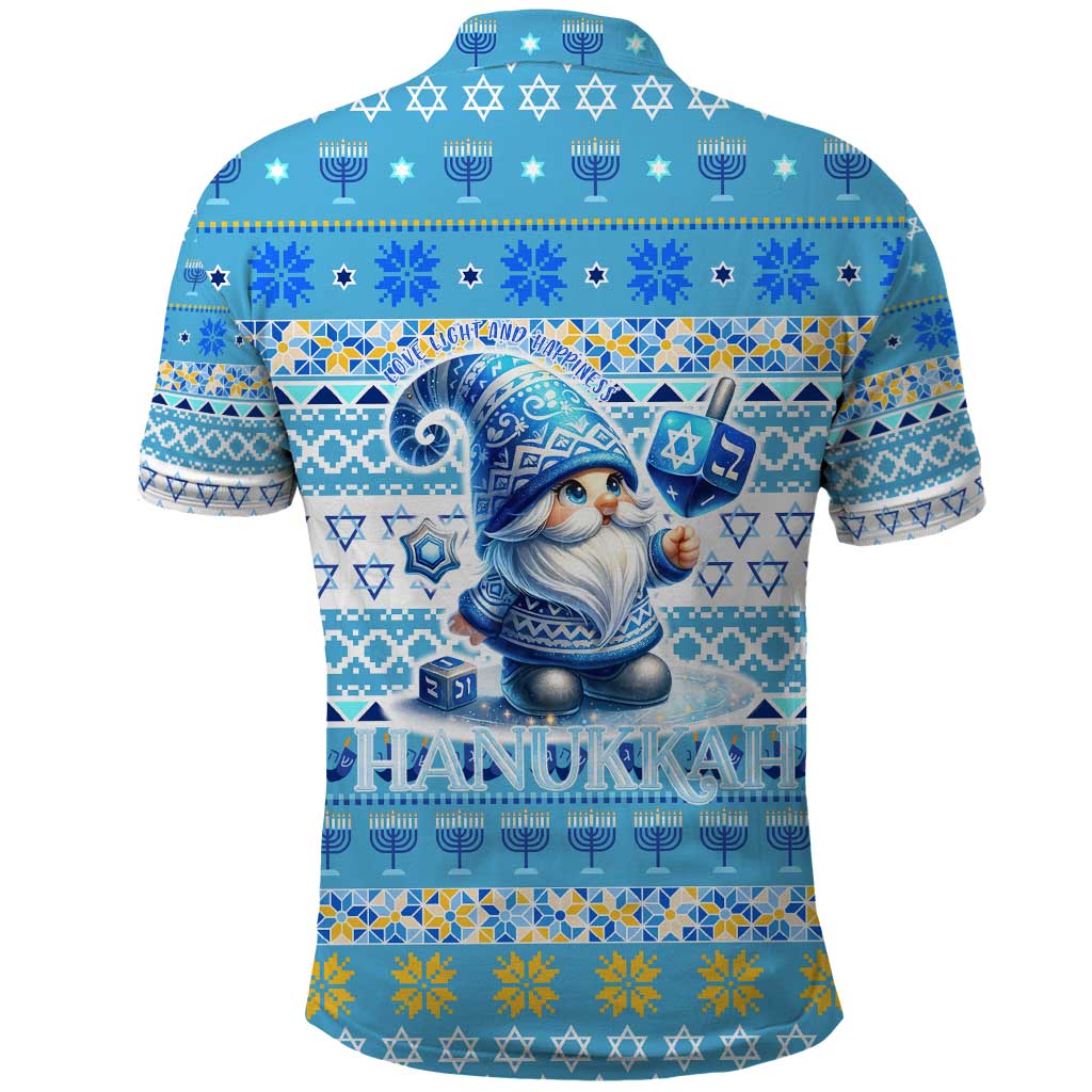 Merry Chrismukkah Polo Shirt Jewish Christmas Gnomes and Menorahs - Wonder Print Shop