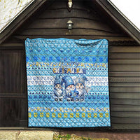 Merry Chrismukkah Quilt Jewish Christmas Gnomes and Menorahs - Wonder Print Shop