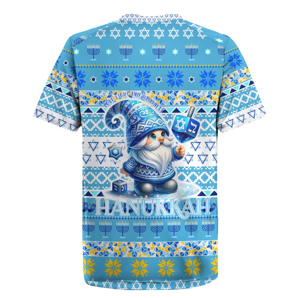 Merry Chrismukkah Rugby Jersey Jewish Christmas Gnomes and Menorahs - Wonder Print Shop