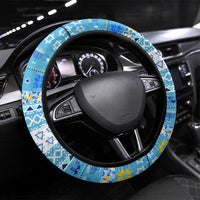 Merry Chrismukkah Steering Wheel Cover Jewish Christmas Gnomes and Menorahs - Wonder Print Shop