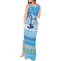 Merry Chrismukkah Tank Maxi Dress Jewish Christmas Gnomes and Menorahs - Wonder Print Shop